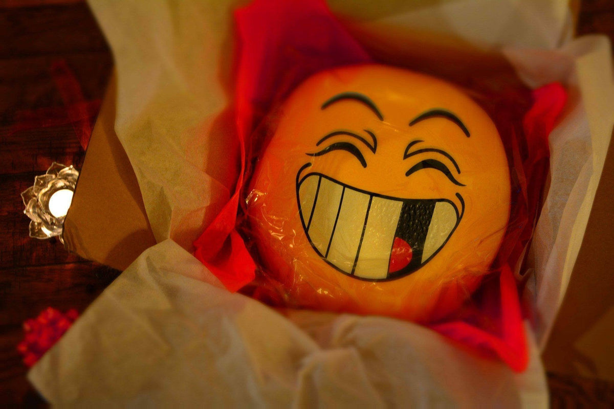 Squishy Emoji Microbead Throw Pillow